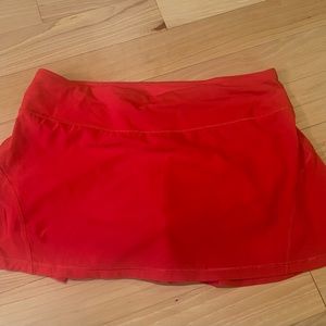 Red Lululemon skort